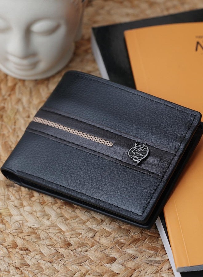 ZEVORA Premium Black Leather Wallet & Pen Gift Set for Men - Stylish Bi-Fold Wallet with Pen in Luxury Gift Box - Image 3